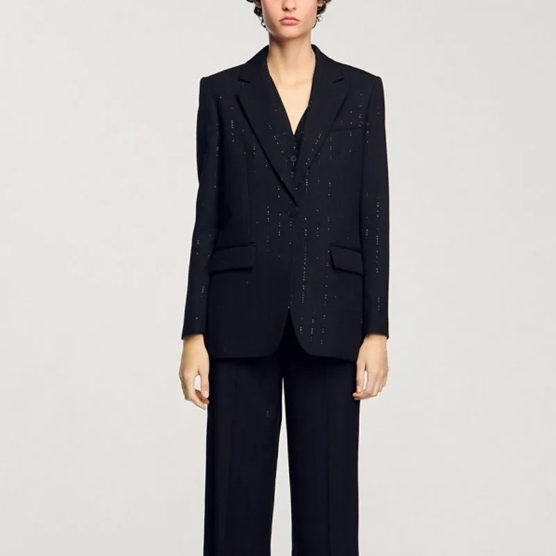 Sandro Sequin embellished Blazer-1