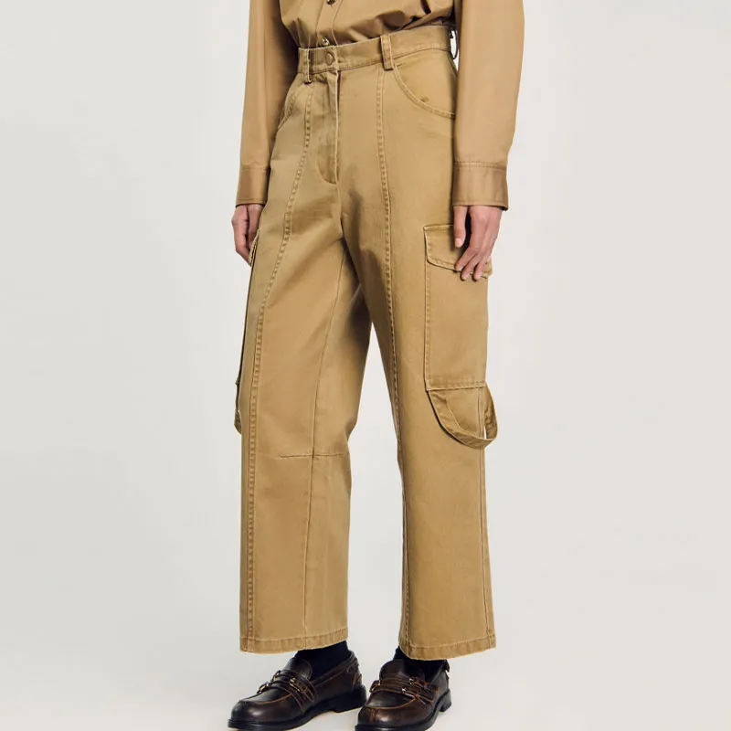 Sandro Seam detail Cargo Pants-3