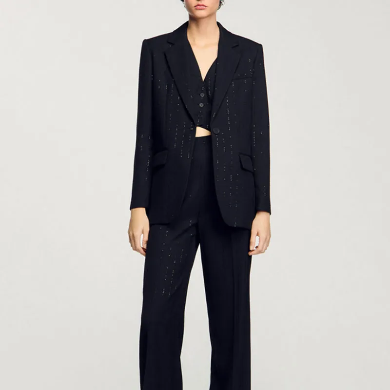 Sandro Sequin embellished Blazer-3