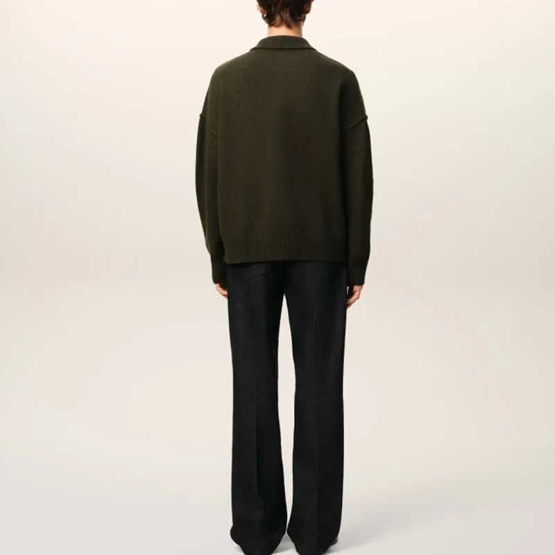 AMIPARIS Snake Year Limited Collection Sweaters Unisex Black/Khaki Green-2