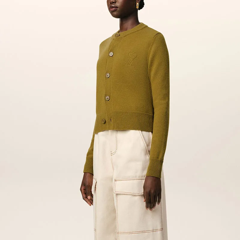 AMIPARIS Ami De Coeur embossed Cardigan-3