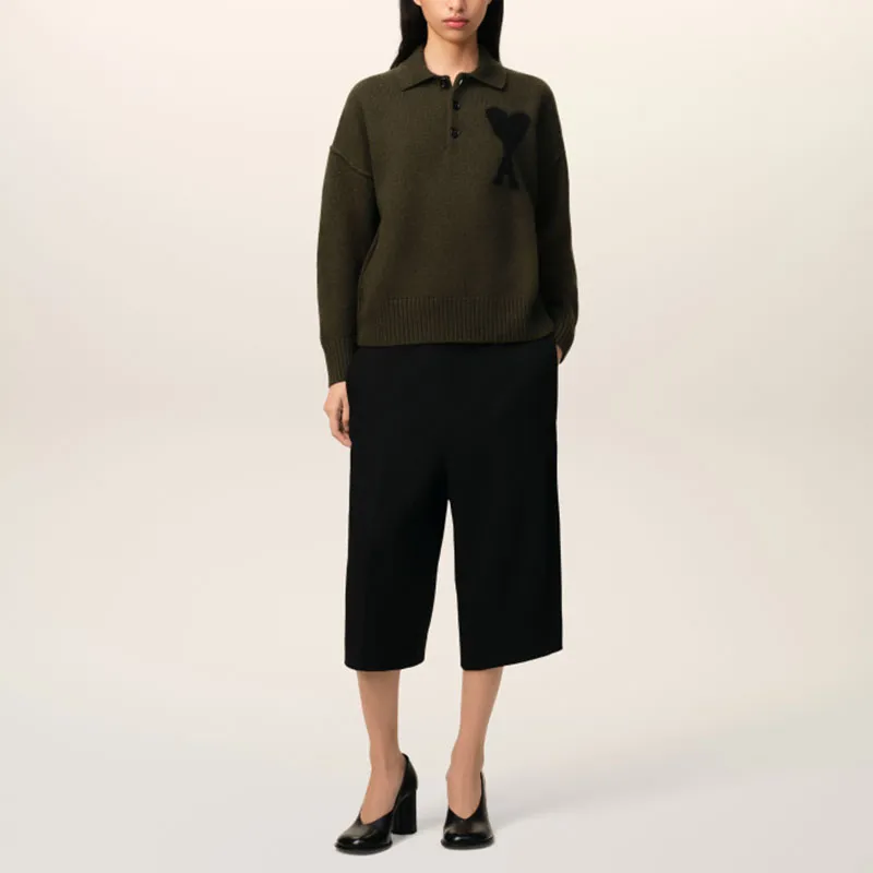 AMIPARIS Snake Year Limited Collection Sweaters Unisex Black/Khaki Green-4
