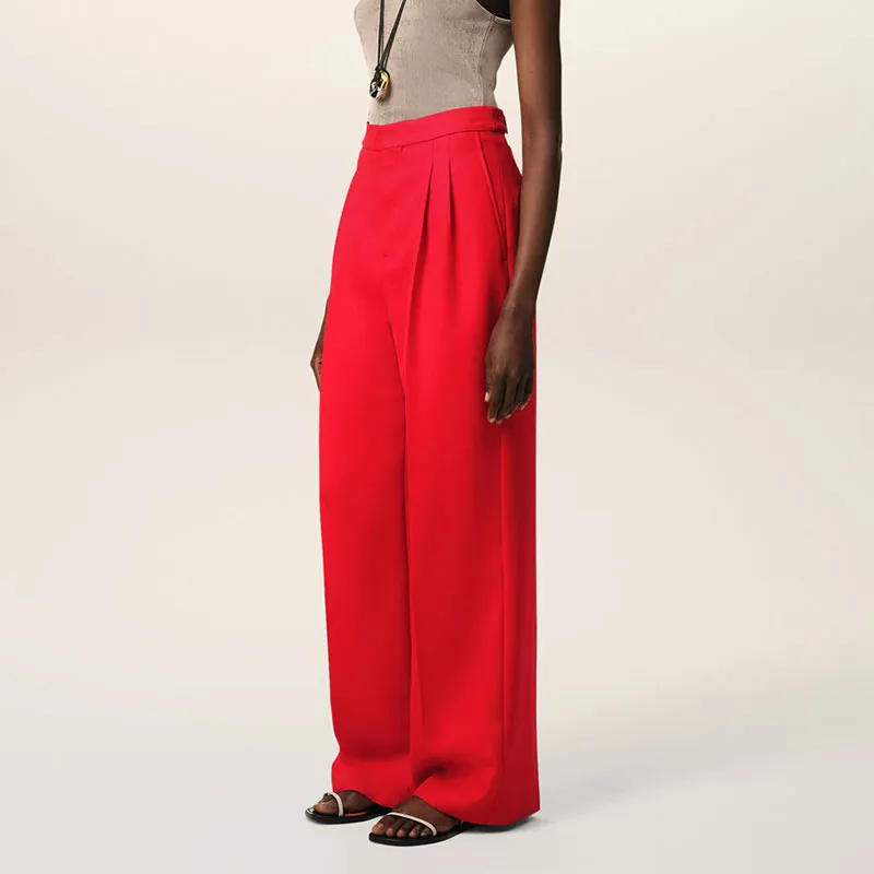 AMIPARIS High waist Wide leg Trousers-3