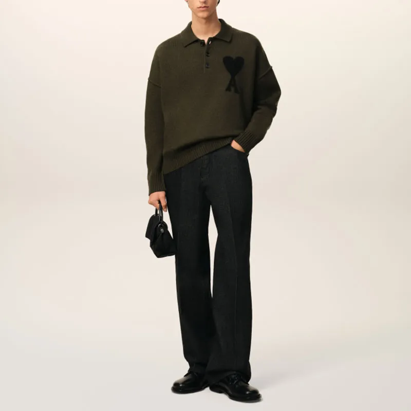AMIPARIS Snake Year Limited Collection Sweaters Unisex Black/Khaki Green-1