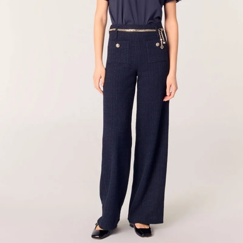 Maje Chain belt Trousers-1