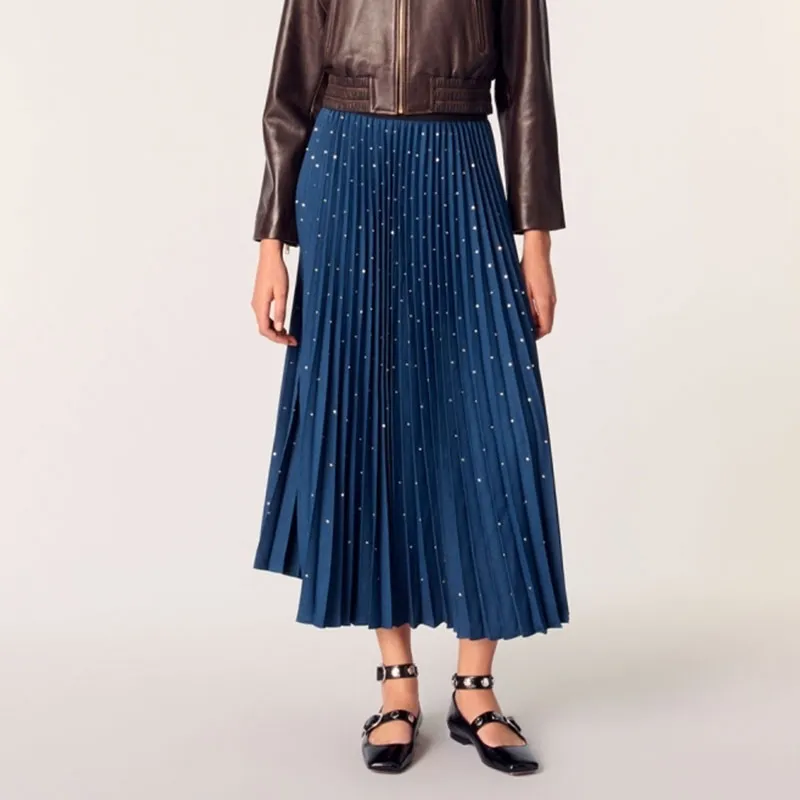 Maje Crystal embellished Midi Skirt-3