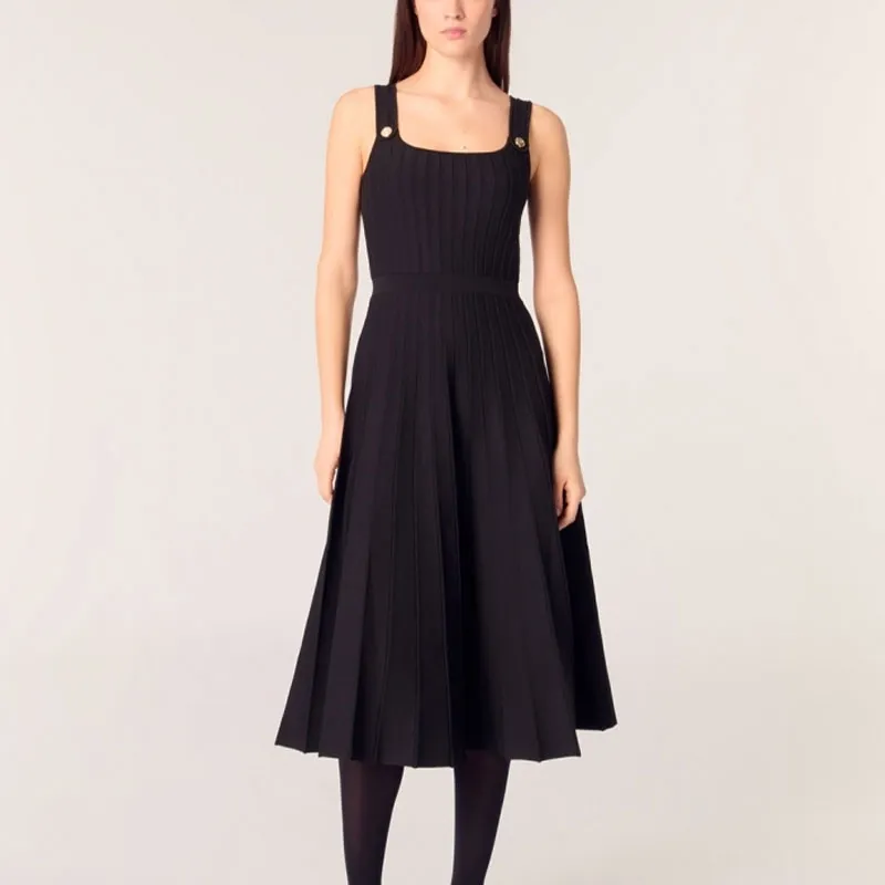 Maje Ribbed Midi Dress-1
