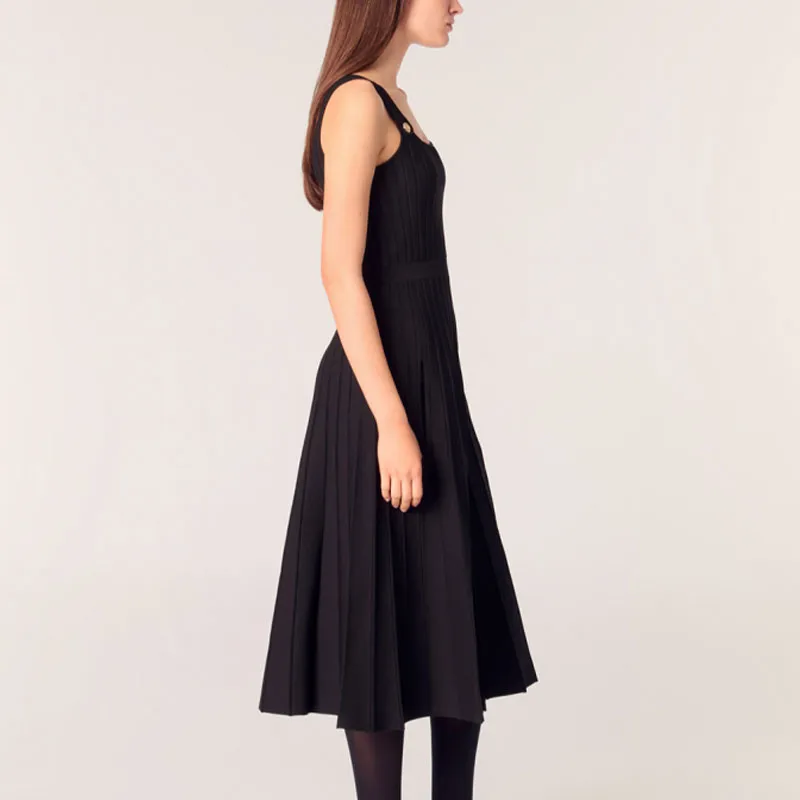 Maje Ribbed Midi Dress-3