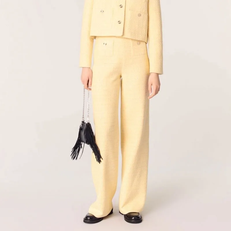 Maje Casual Pants Women's Yellow-1