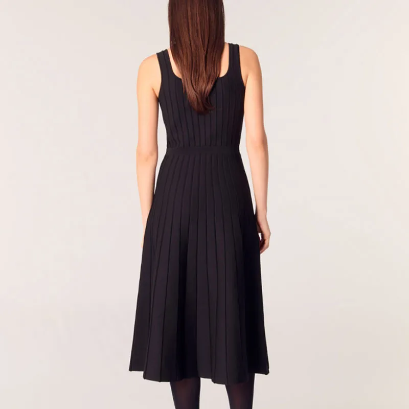 Maje Ribbed Midi Dress-2