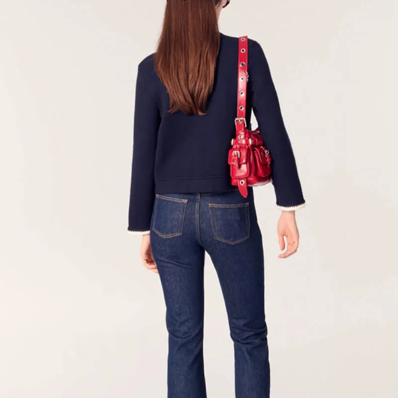 Maje Contrast trim Cardigan-2