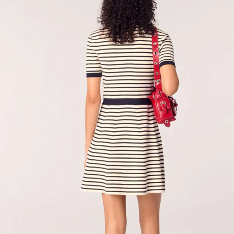 Maje Striped Mini Dress-2