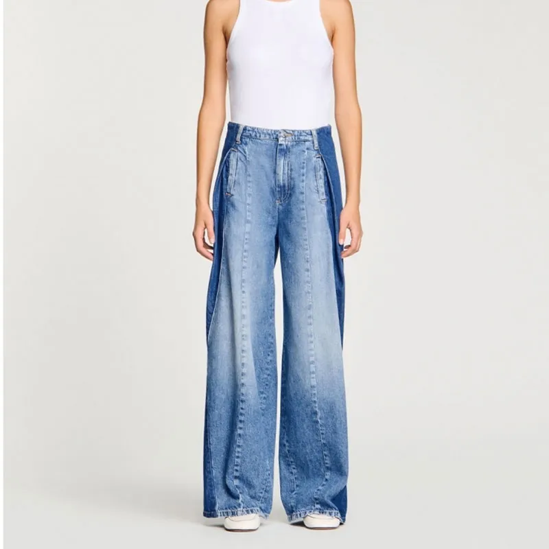 Sandro Contrasting panels Jeans-3