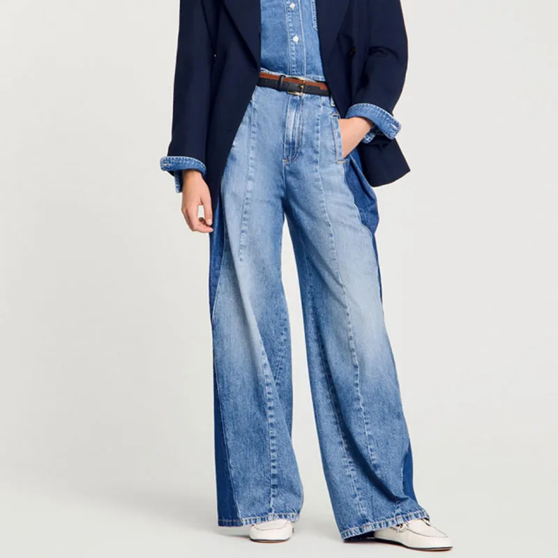 Sandro Contrasting panels Jeans-1