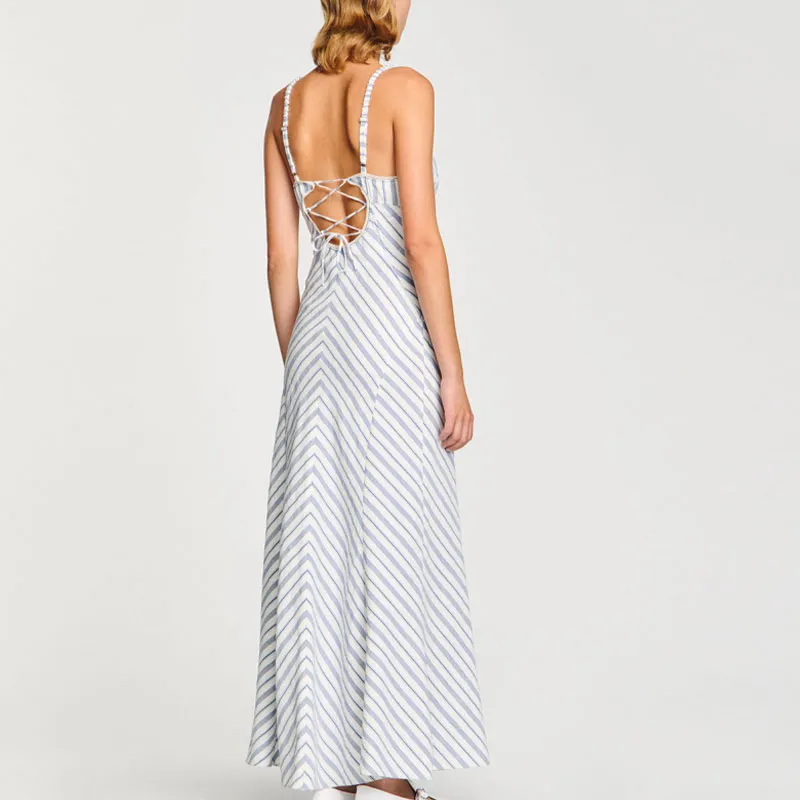 Sandro Striped Maxi Dress-2