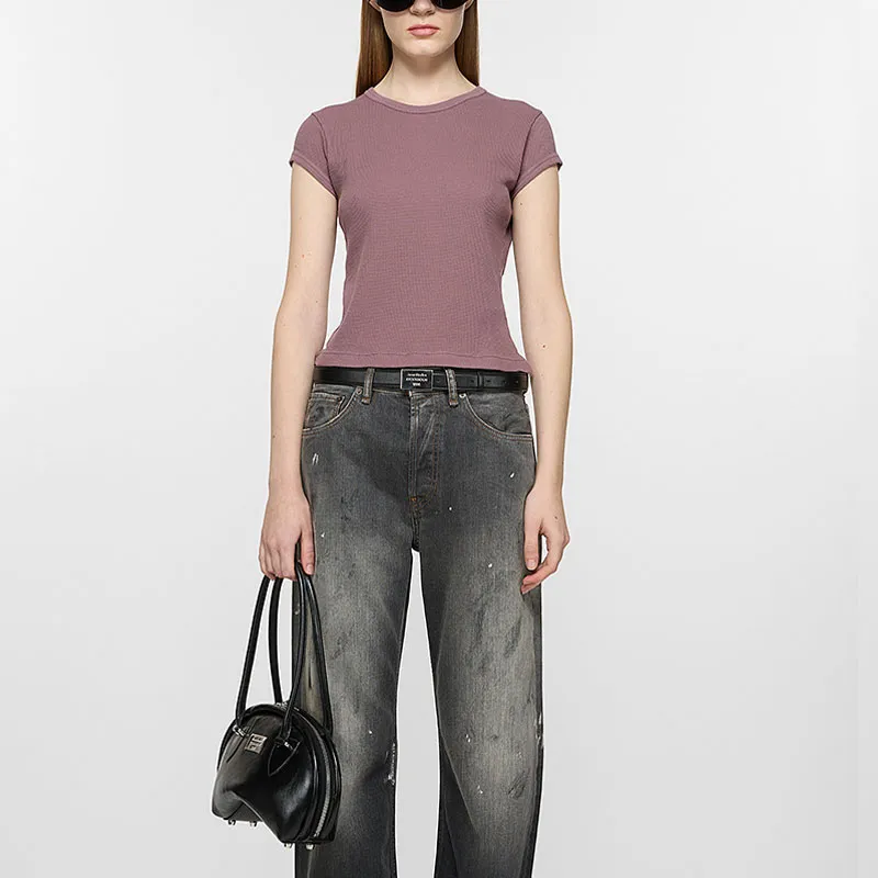 Acne Studios SS25 T Shirts Unisex Plum-3