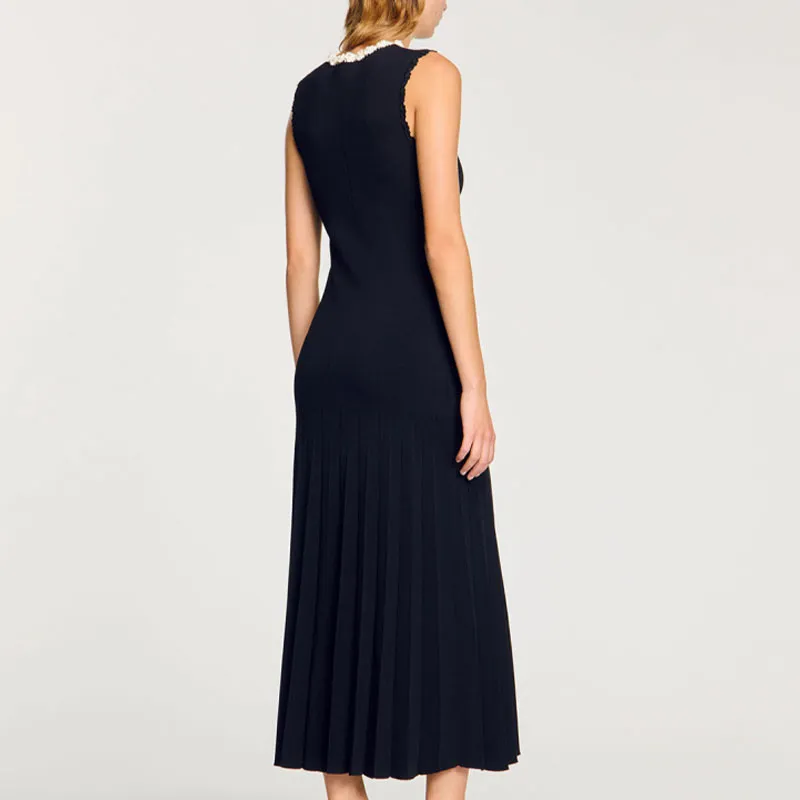 Sandro Corchet trim Maxi Dress-2
