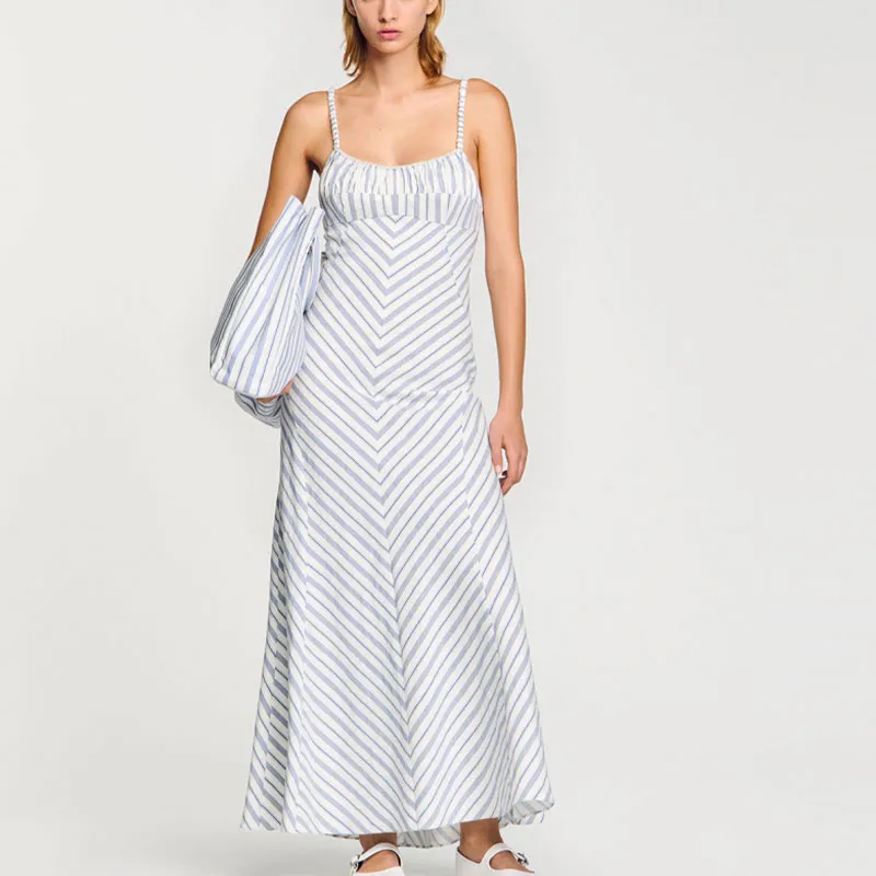 Sandro Striped Maxi Dress-1