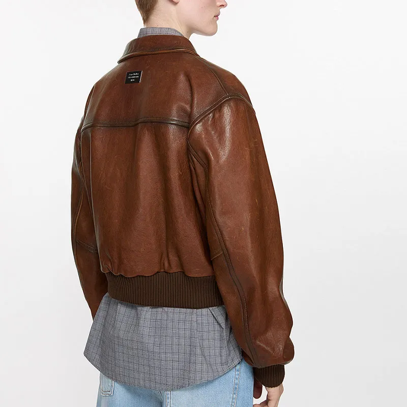 Acne Studios Leather Bomber Jacket-2