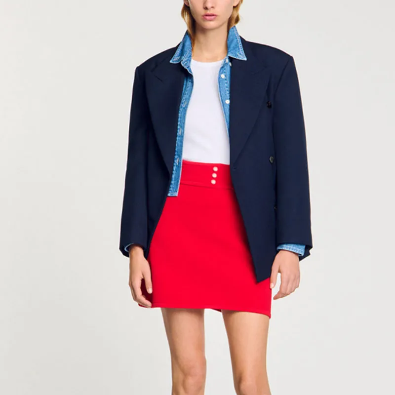 Sandro Knitted Mini Skirt-3