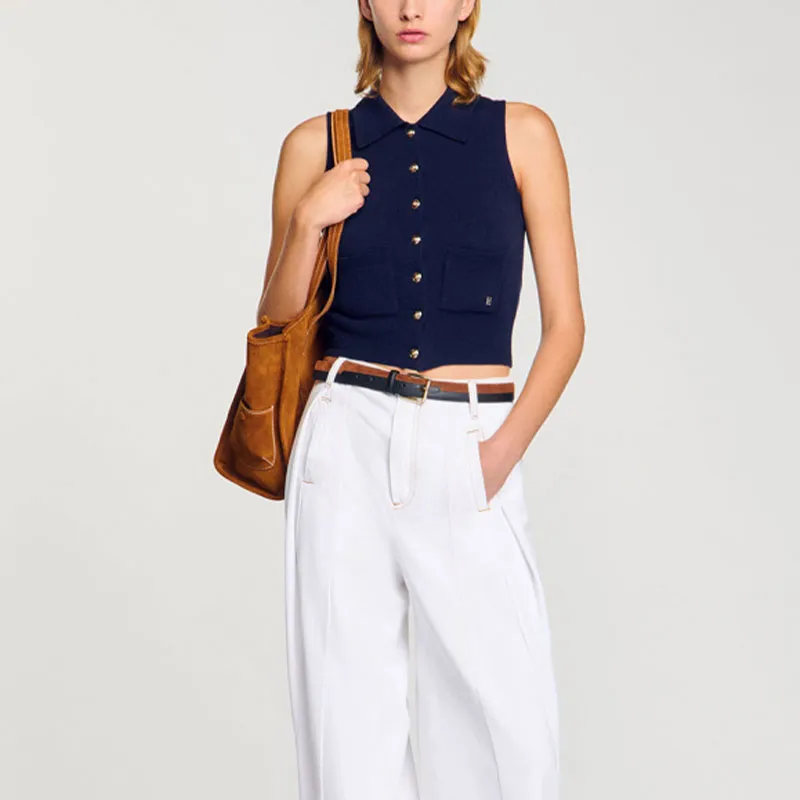 Sandro Button up Vest-3