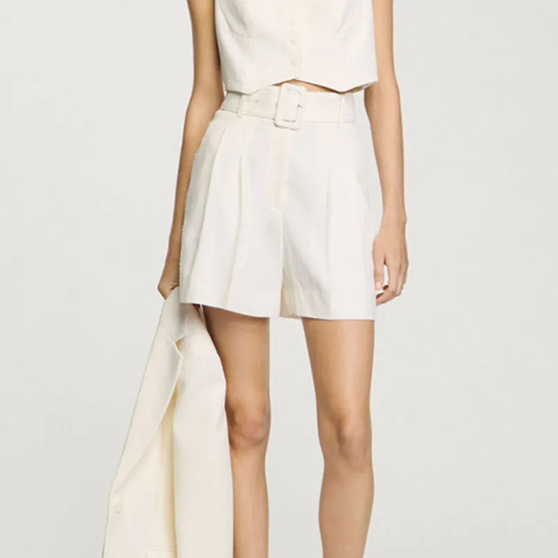 Sandro Sequinned Shorts-3