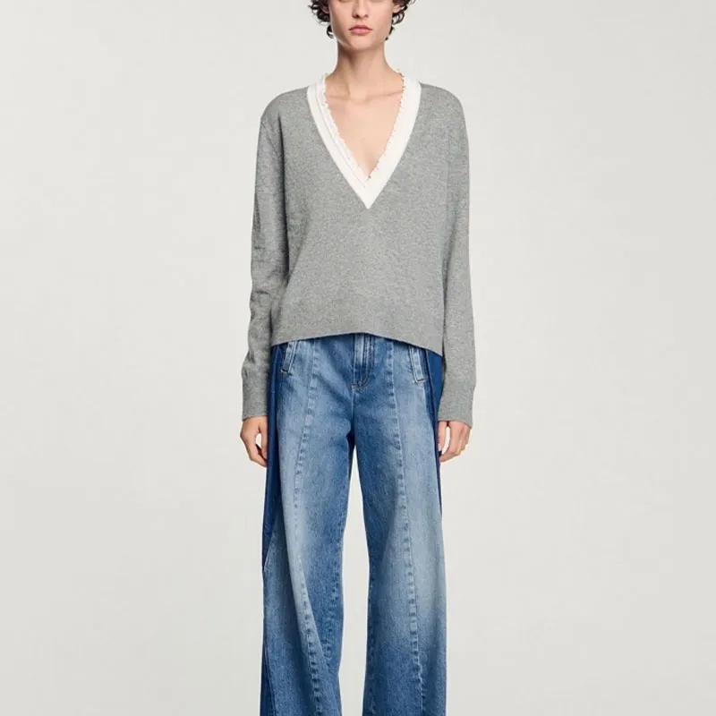 Sandro V neck Sweater-1