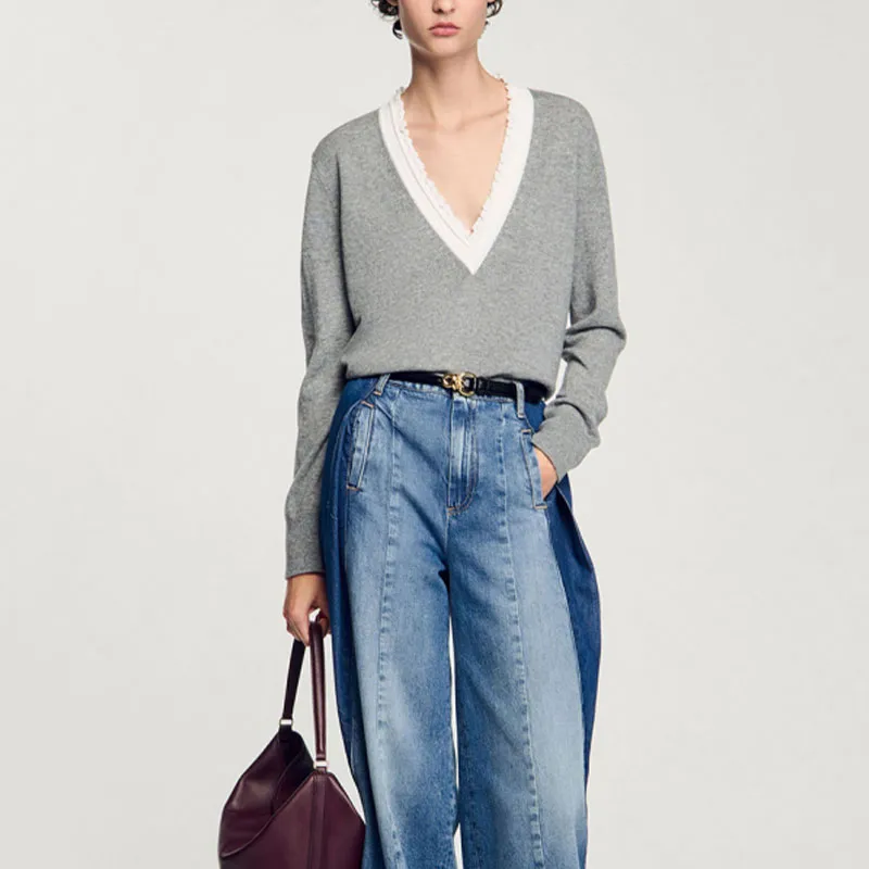 Sandro V neck Sweater-3
