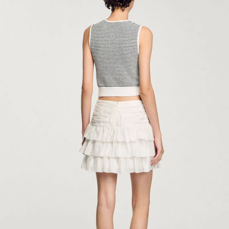 Sandro Ruffle Skirt-2