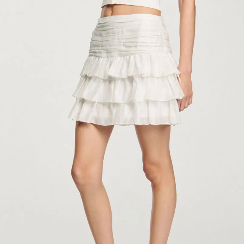 Sandro Ruffle Skirt-3