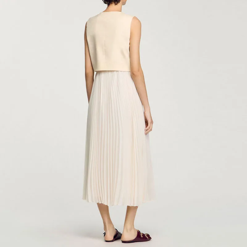 Sandro Pleated Midi Dress-2