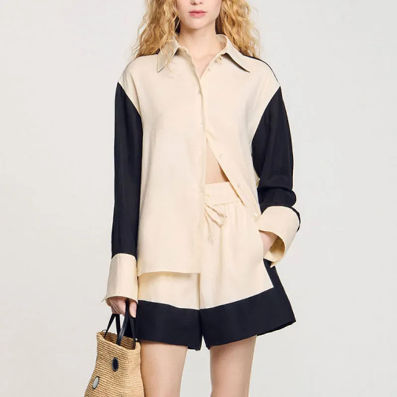 Sandro Two tone Shirt-1