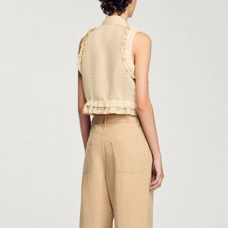 Sandro Ruffled Blouse-2