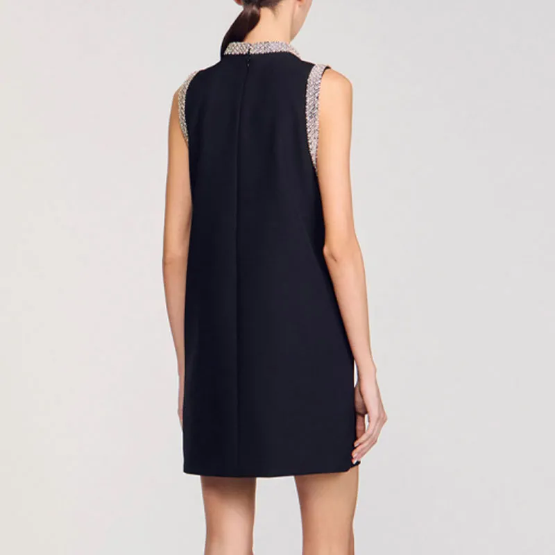 Sandro Rhinestone embellished Mini Dress-2