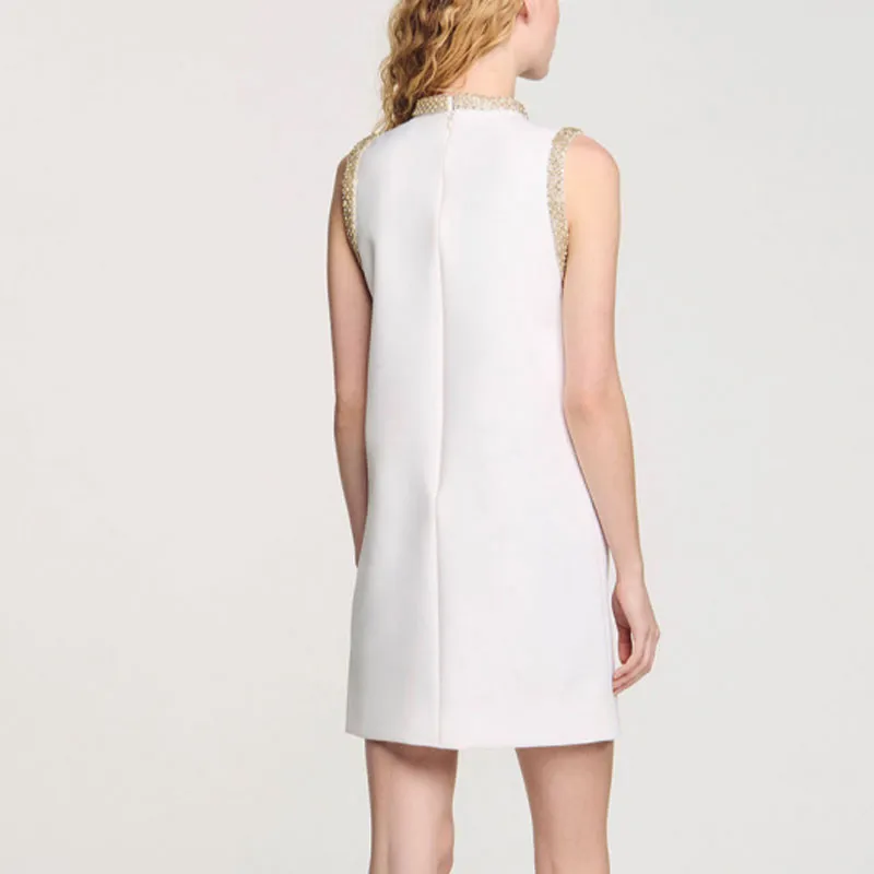 Sandro Rhinestone embellished Mini Dress-2