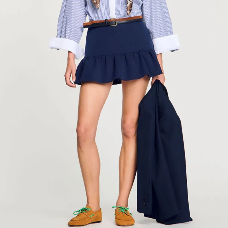 Sandro Ruffle detail Skorts-1