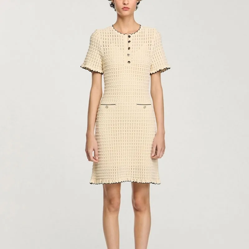 Sandro Open Knit Mini Dress-3