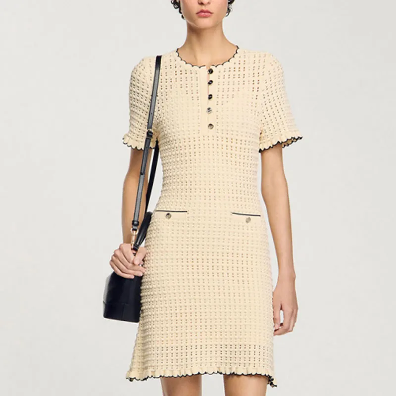 Sandro Open Knit Mini Dress-1