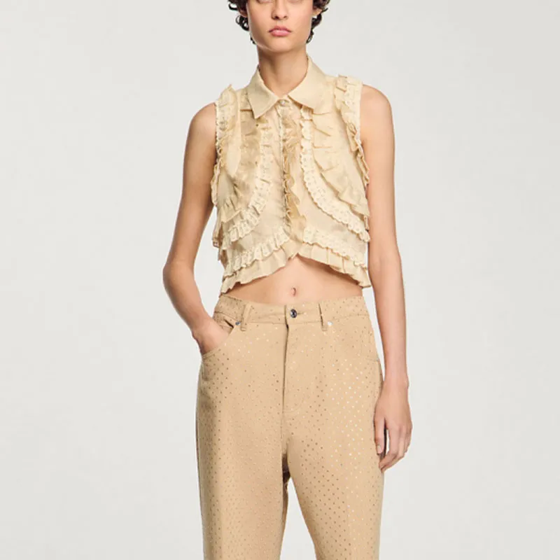 Sandro Ruffled Blouse-1