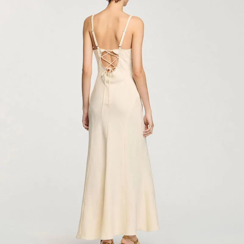 Sandro Slip Dresses Women's Light Umber-2