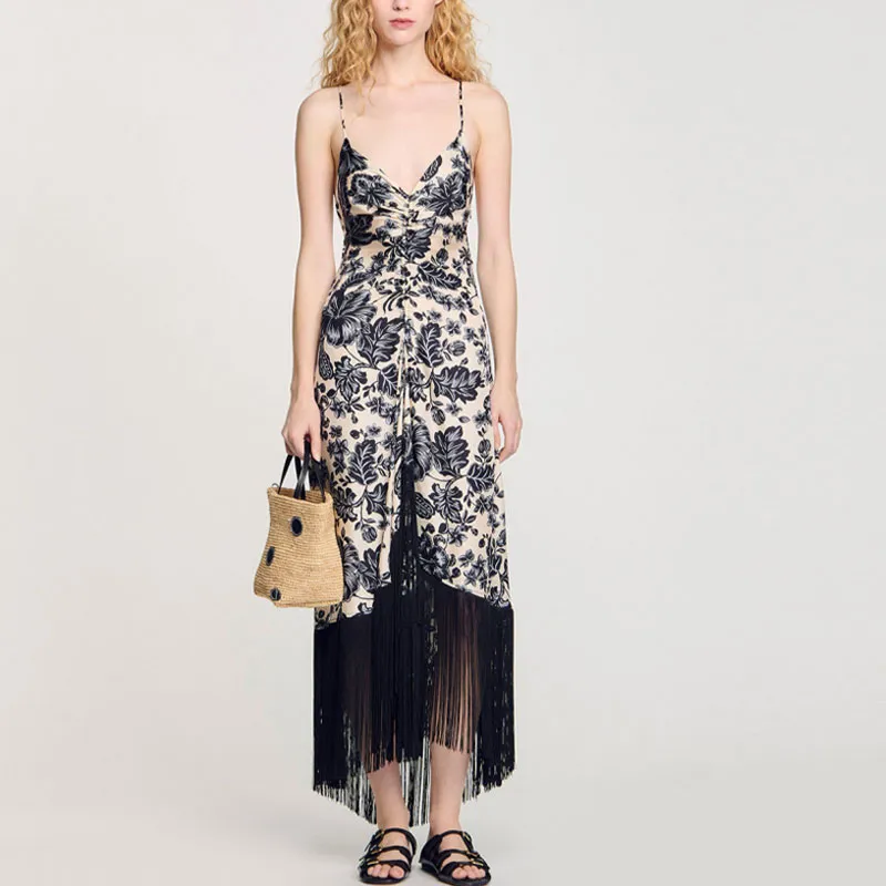 Sandro Floral print Midi Dress-3
