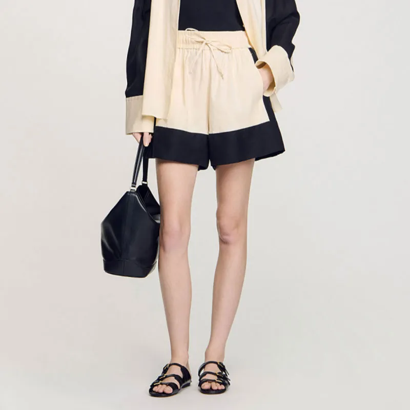 Sandro Two tone Shorts-1