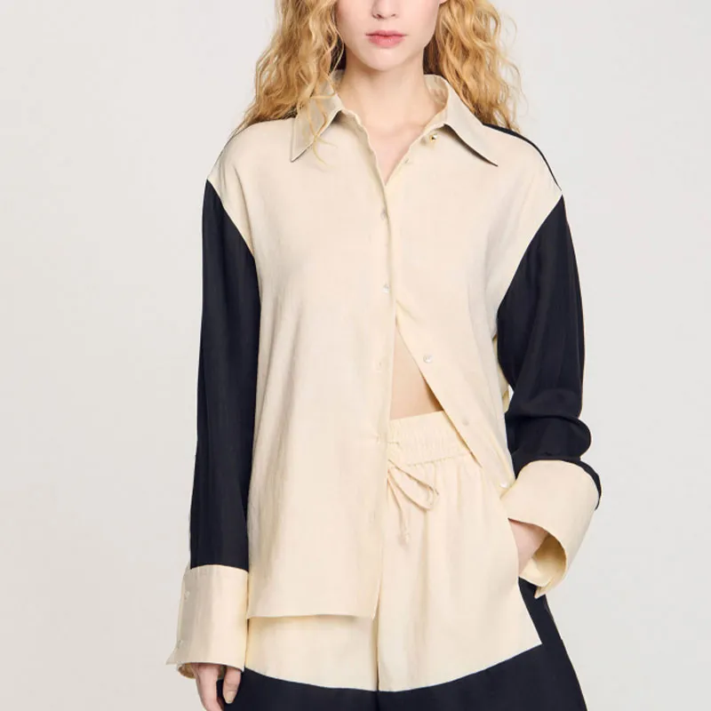 Sandro Two tone Shirt-3