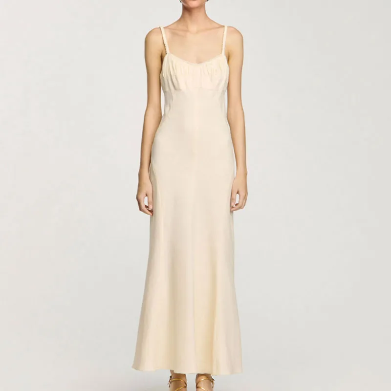 Sandro Slip Dresses Women's Light Umber-1