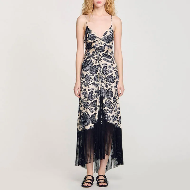 Sandro Floral print Midi Dress-1
