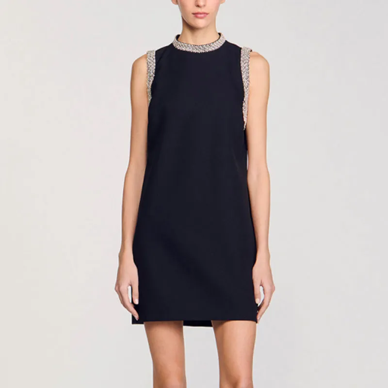 Sandro Rhinestone embellished Mini Dress-1
