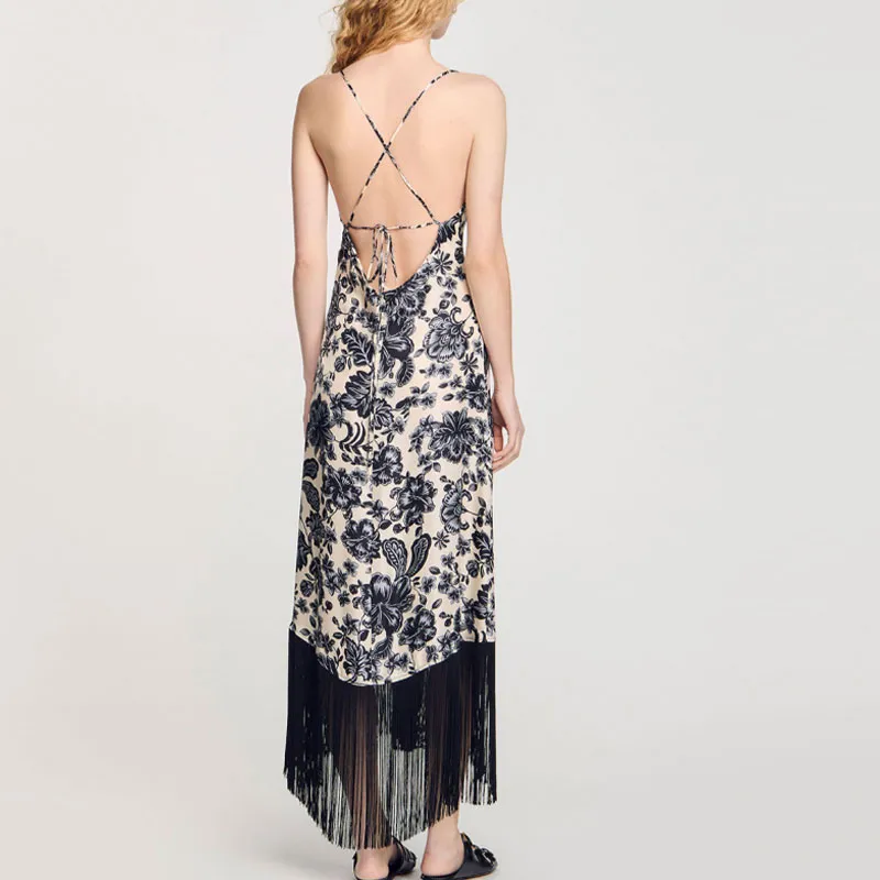 Sandro Floral print Midi Dress-2
