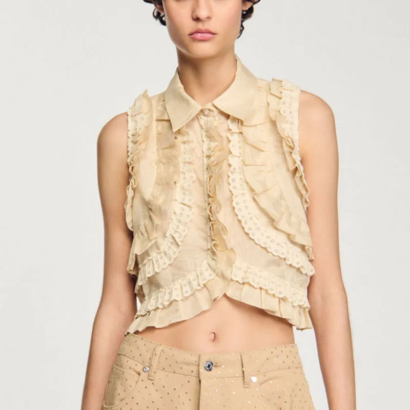 Sandro Ruffled Blouse-3