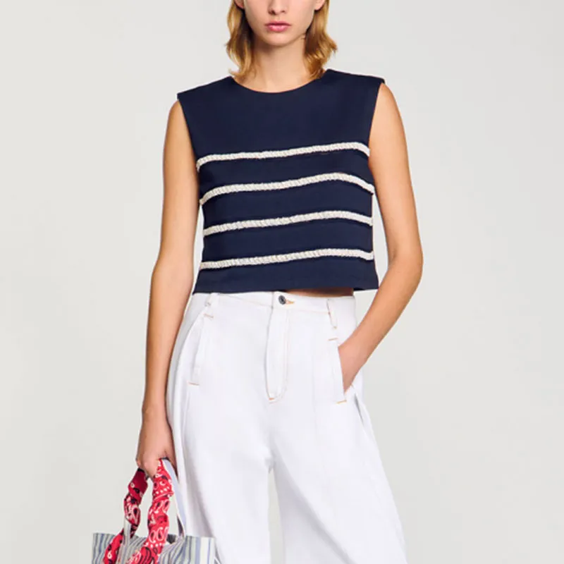Sandro Bead embellished Vest-1
