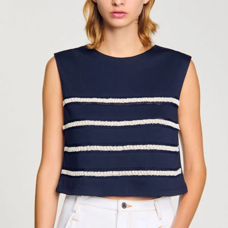 Sandro Bead embellished Vest-3